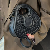 Matte Leather Irregular Mini Wrist Bag Clutch Crossbody Shopping Bag