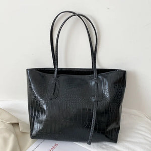 Large-capacity Women's Shoulder Bag Solid Color All-match Hand Tote