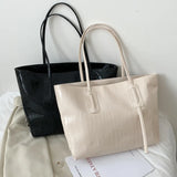Large-capacity Women's Shoulder Bag Solid Color All-match Hand Tote
