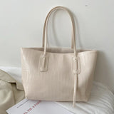 Large-capacity Women's Shoulder Bag Solid Color All-match Hand Tote