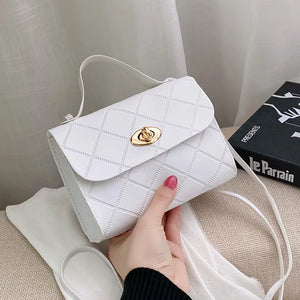Small Crossbody Bag Lock Button Mini Purse