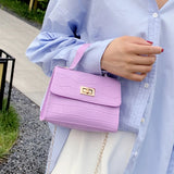Women's Small Crossbody Bag Mini Purse Lock Button Messenger Bag