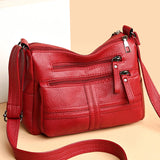 Women's Soft Leather Shoulder Bag Large Capacity Crossbody Bag
