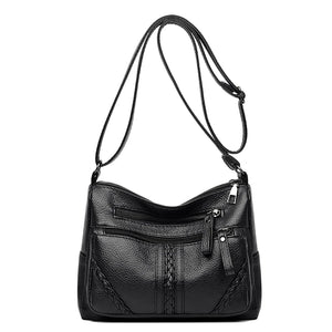 Women's Soft Leather Shoulder Bag Large Capacity Crossbody Bag