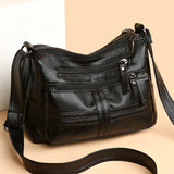 Women's Soft Leather Shoulder Bag Large Capacity Crossbody Bag
