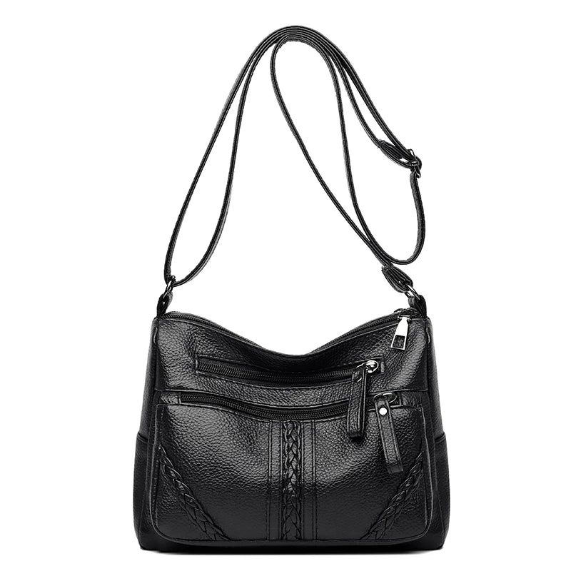 Women's Soft Leather Shoulder Bag Large Capacity Crossbody Bag