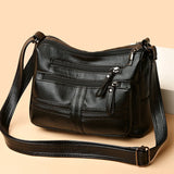 Women's Soft Leather Shoulder Bag Large Capacity Crossbody Bag