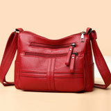 Women's Soft Leather Shoulder Bag Large Capacity Crossbody Bag