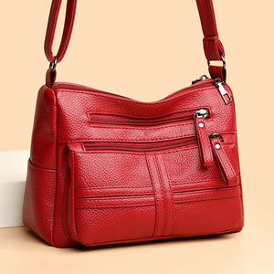 Women's Soft Leather Shoulder Bag Large Capacity Crossbody Bag