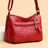 Women's Soft Leather Shoulder Bag Large Capacity Crossbody Bag