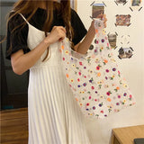Embroidered Large Capacity Shopping Bag for Women