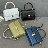 Chains Crossbody Bags for Women Faux Leather Clutch Shoulder Bag