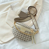 Women's Knitted Canvas Waist Bag