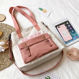Women's Large Capacity Messenger Bag Harajuku Style Shoulder Bag