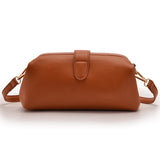 Women's Retro Pu Leather Messenger Bag with Clip Closure
