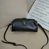 Women's Retro Pu Leather Messenger Bag with Clip Closure