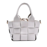 Texture Woven Bucket Shoulder Messenger Bag for Women