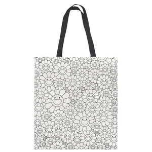 Graffiti Coloring DIY Canvas Tote Bag for Women, Shoulder School Bag