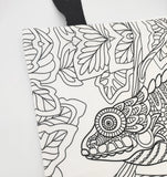 Graffiti Coloring DIY Canvas Tote Bag for Women, Shoulder School Bag