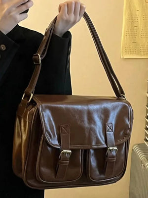 Women's Handbag Vintage PU Leather Messenger Bag Shoulder Bag