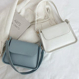 Women's Leather Crossbody Bag Solid PU Shoulder Clutch