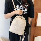 Women's Leather Jelly Shoulder Backpack Student Schoolbag