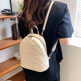 Women's Leather Jelly Shoulder Backpack Student Schoolbag