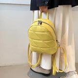 Women's Leather Jelly Shoulder Backpack Student Schoolbag