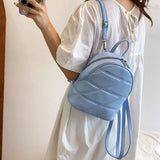 Women's Leather Jelly Shoulder Backpack Student Schoolbag