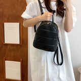 Women's Leather Jelly Shoulder Backpack Student Schoolbag