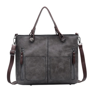 Women's High PU Leather Shoulder Bag Retro Handbag for Work Dating Shopping