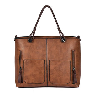 Women's High PU Leather Shoulder Bag Retro Handbag for Work Dating Shopping