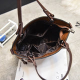 Women's High PU Leather Shoulder Bag Retro Handbag for Work Dating Shopping