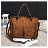 Women's High PU Leather Shoulder Bag Retro Handbag for Work Dating Shopping