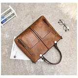 Women's High PU Leather Shoulder Bag Retro Handbag for Work Dating Shopping