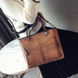 Women's High PU Leather Shoulder Bag Retro Handbag for Work Dating Shopping