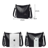 Women's PU Leather Tassel Shoulder Bag Large Bucket Capacity