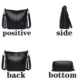 Women's PU Leather Tassel Shoulder Bag Large Bucket Capacity