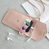 Women's Key Holder Bag Heart-Shaped Decor Transparent Touch Screen