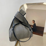 Women's Retro Plaid Shoulder Bag Casual Tote Handbag