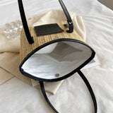 Women's Large Capacity Straw Shoulder Bag Beach Handbag Totes