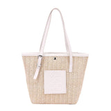 Women's Large Capacity Straw Shoulder Bag Beach Handbag Totes