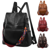 Women's Large Capacity Leather Travel Backpack for Dogs