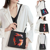 Hand Paint Letter Pattern Shoulder Bag