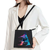Hand Paint Letter Pattern Shoulder Bag