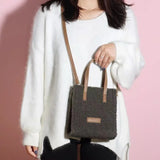 Women's Lambswool Crossbody Bag Plush Tote Small Handbag for Casual Wear