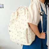 Women's Laptop Bag Floral Print Work School Travel Daypack Purse Medium Backpack