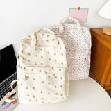 Women's Laptop Bag Floral Print Work School Travel Daypack Purse Medium Backpack