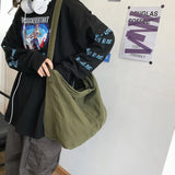 Women's Crossbody Shoulder Bag Japanese Lazy Style Canvas Bag