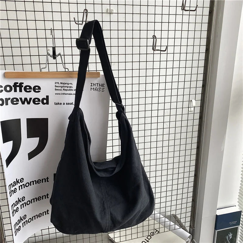 Women's Crossbody Shoulder Bag Japanese Lazy Style Canvas Bag